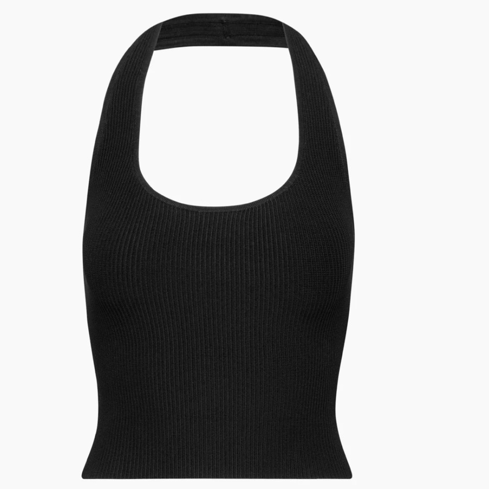 Babaton Sculpt Backless Knit Top in Black
Worn once